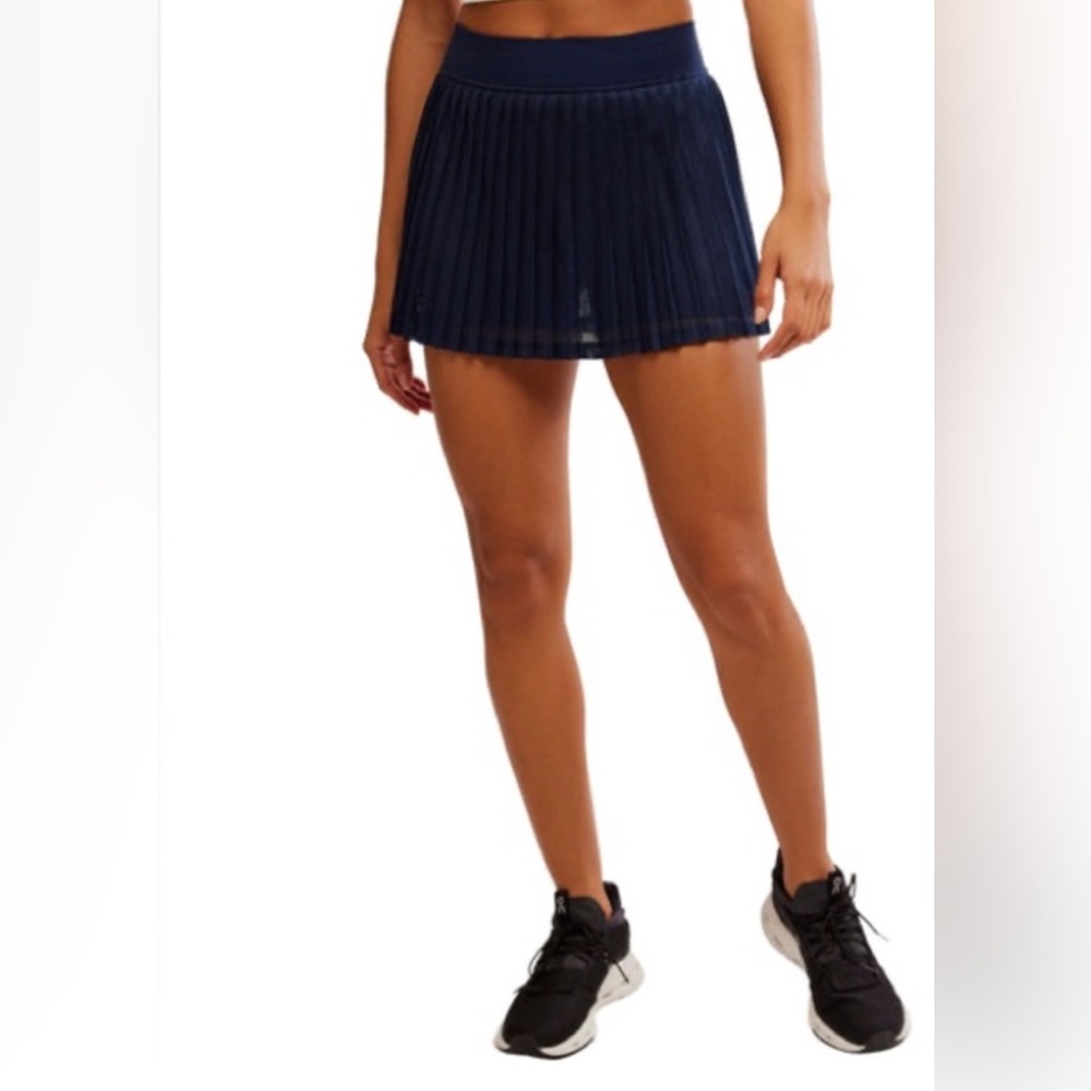 Free People Movement X FP Rally Ruffle Mini Skort in Navy Blue ~ Size XL ~ NWT - Picture 9 of 16